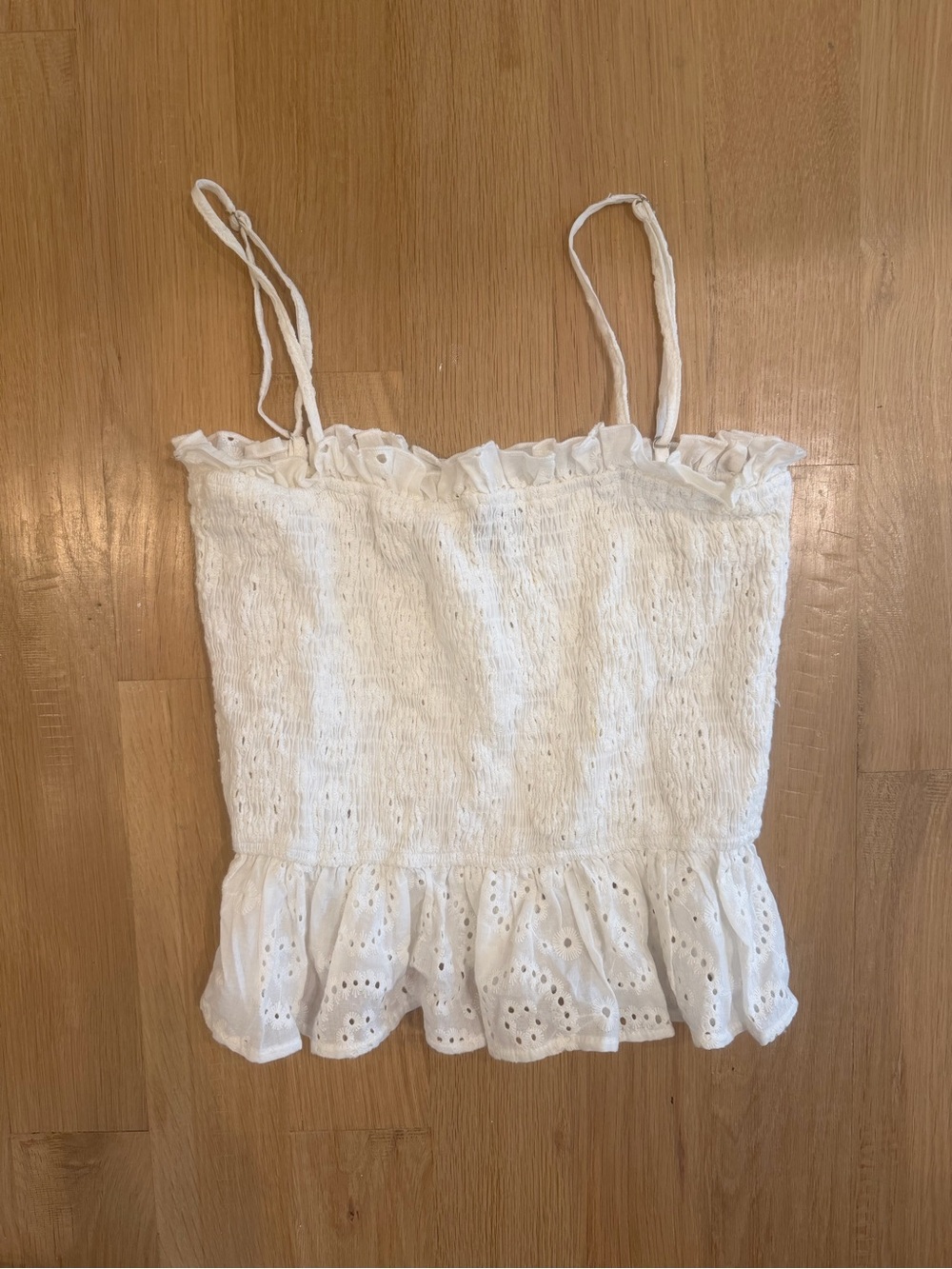 Lulu's White Eyelet Tank Top